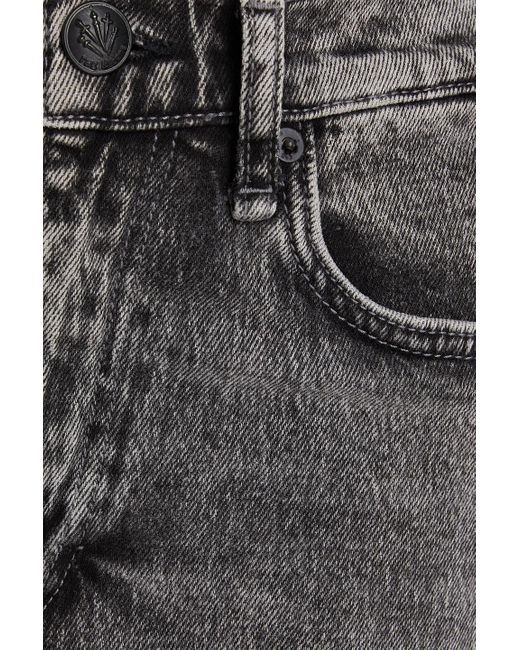 Rag & Bone Gray Wren Faded High-rise Slim-leg Jeans