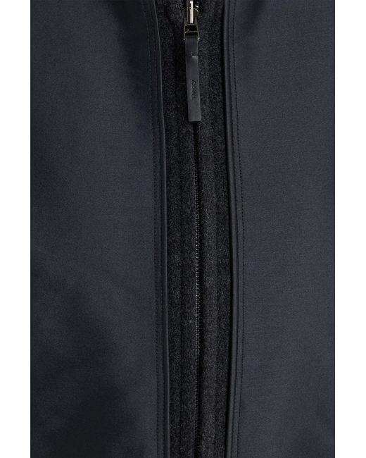 Theory Black Cyber Twill Bomber Jacket