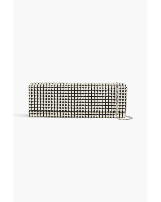 AMINA MUADDI Black Amini Paloma Faux Pearl-Embellished Satin Clutch