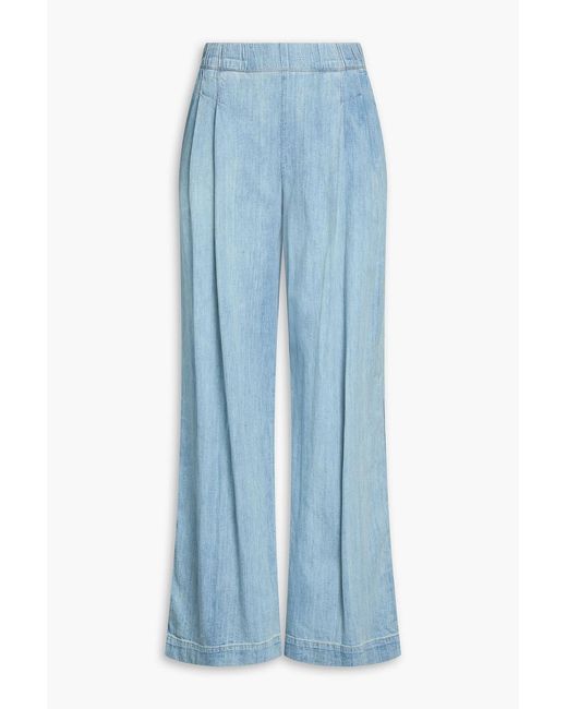 James Perse Blue High-Rise Wide-Leg Jeans