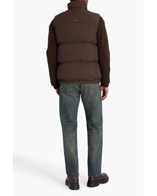 Sandro Brown Quilted Shell Vest for men