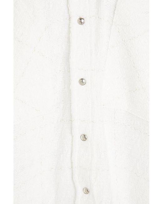 IRO White Linsi Cotton-blend Tweed Shirt