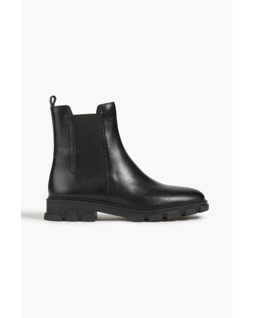 MICHAEL Michael Kors Ridley Leather Chelsea Boots in Black | Lyst UK