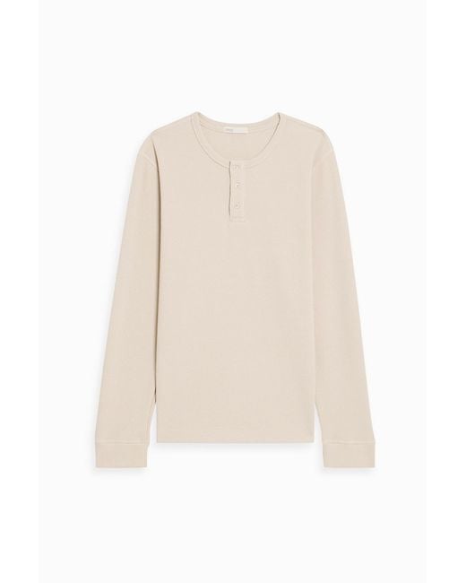 Onia White Waffle-Knit Cotton-Blend Henly T-Shirt for men
