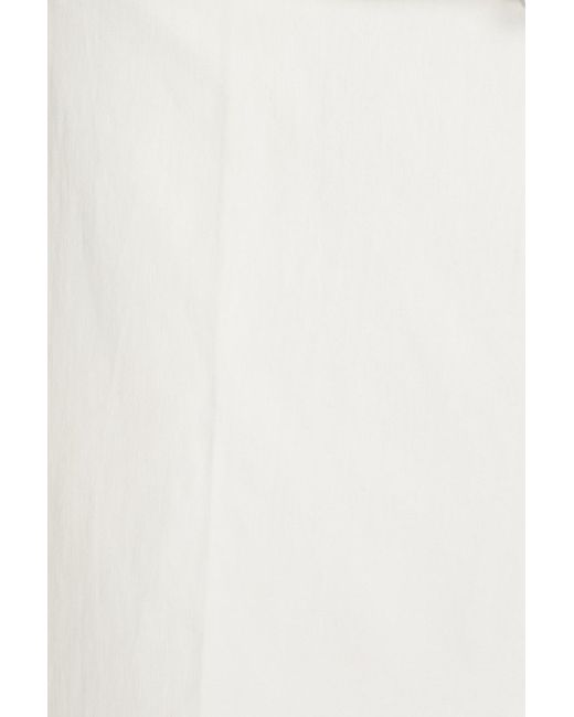 Jil Sander White Belted Linen Shorts for men