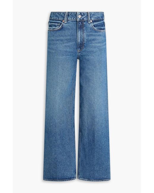 PAIGE Blue Sasha High-rise Wide-leg Jeans