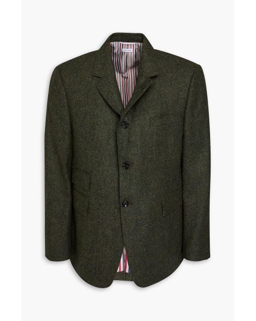 Thom Browne Green Wool-tweed Suit Jacket for men