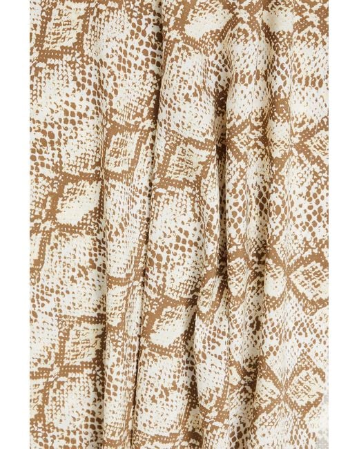 Melissa Odabash Natural Snake-print Woven Pareo
