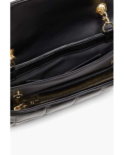 Love Moschino White Schultertasche aus gestepptem kunstleder