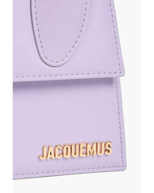 Jacquemus Purple Le Chiquito Noeud Leather Tote