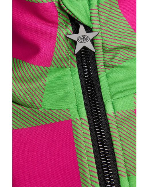 Goldbergh Green Woody baselayer aus technischem jersey mit karomuster