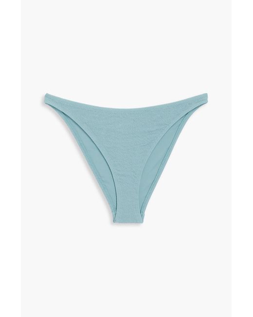 Solid & Striped Blue The Paula Stretch-Seersucker Bikini Briefs