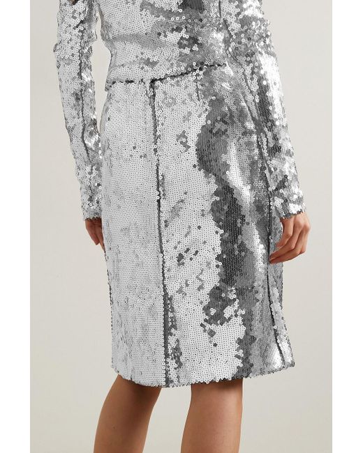 16Arlington Gray Wile midirock aus stretch-tüll mit pailletten