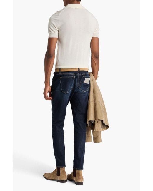 Dolce & Gabbana Jeans mit schmalem bein aus ausgewaschenem denim in Blue für Herren