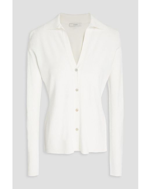 Vince White Knitted Cardigan
