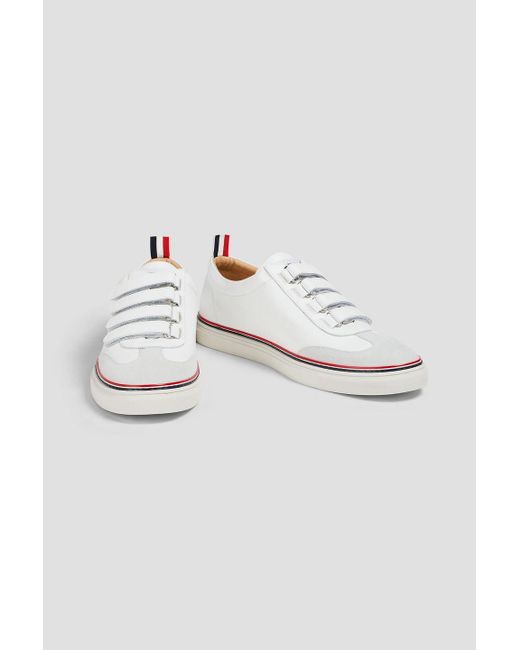 Thom Browne Sneakers aus leder und veloursleder in White für Herren