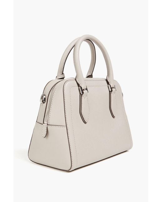 MICHAEL Michael Kors White Ayden Textured-leather Tote