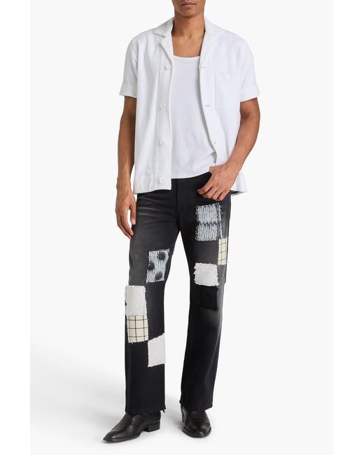 Marni Black Patchwork Denim Jeans for men