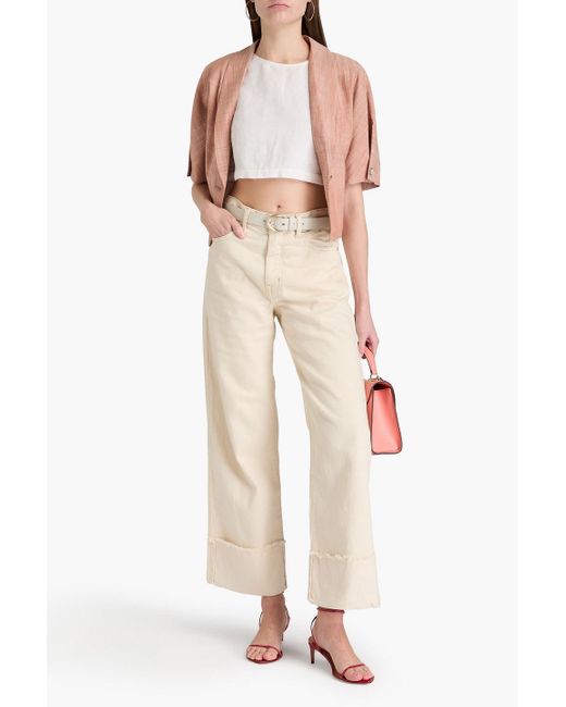 10 Crosby Derek Lam Natural Koren High-rise Straight-leg Jeans