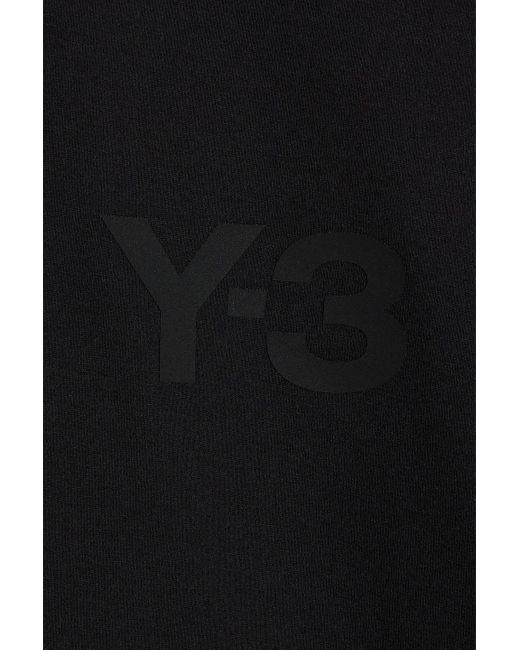 Y-3 Black Appliquéd Cotton-jersey T-shirt for men