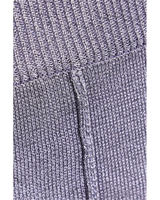 1017 ALYX 9SM Purple Embellished Metallic Stretch-knit Shorts