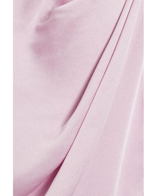 Jonathan Simkhai Pink Cameron One-Shoulder Satin-Crepe Mini Dress