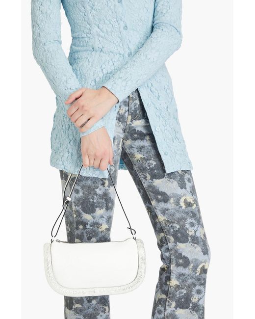 J.W. Anderson White Bumper schultertasche aus leder mit kristallverzierung