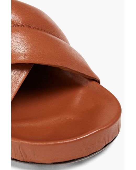 Atp Atelier Brown Airali Leather Slides