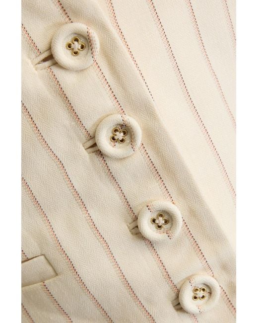 Zimmermann Natural Pinstriped Twill Vest