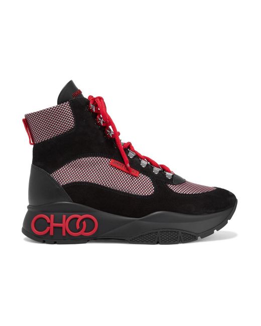 jimmy choo inca f suede & mesh bootie