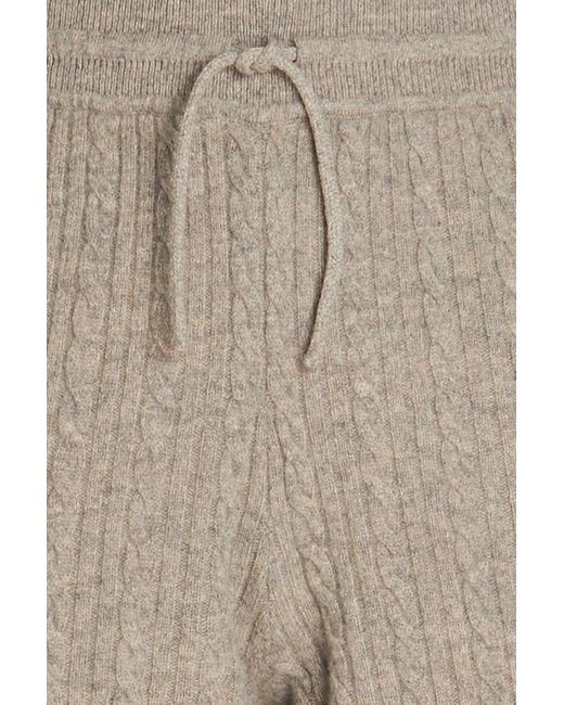 Sandro Natural Mélange Cable-knit Track Pants