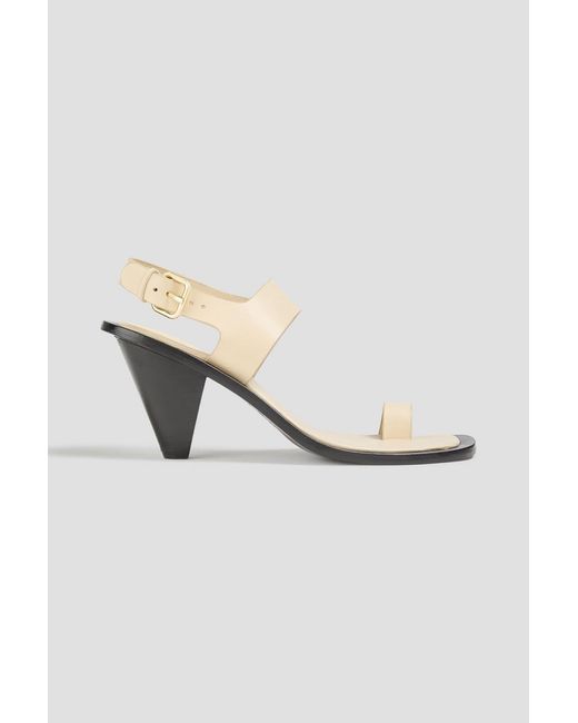 A.Emery Metallic Leland Leather Slingback Sandals
