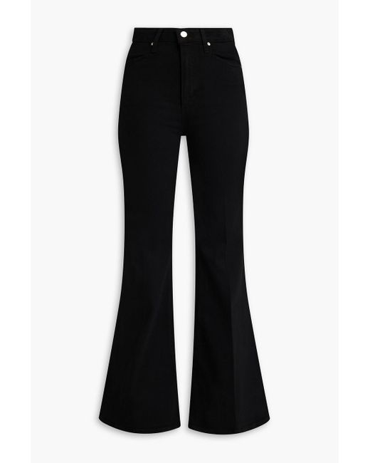 PAIGE Black Charlie High-Rise Flared Jeans