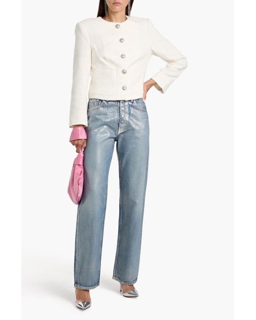 Veronica Beard Natural Nathan Cotton-blend Tweed Jacket