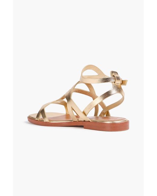 Zimmermann Metallic Leather Sandals