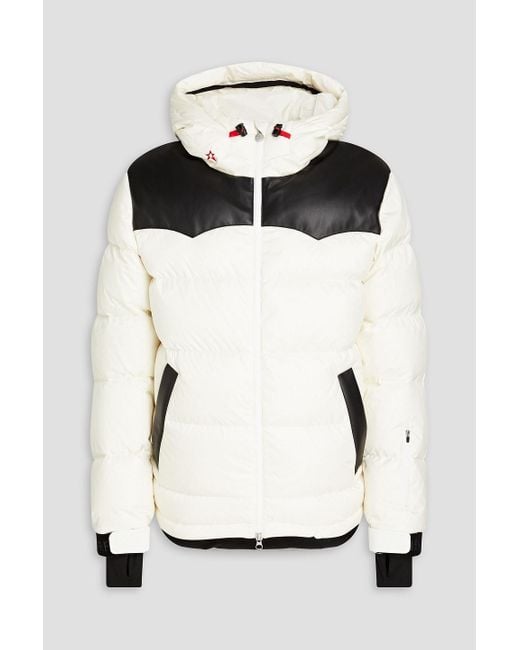 Perfect Moment Black Pirtuk Ii Leather-trimmed Quilted Ripstop Ski Jacket for men