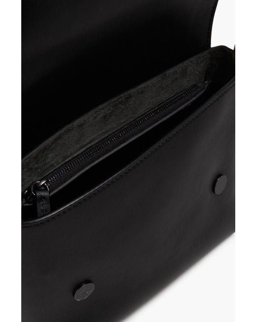 Brunello Cucinelli Black Bead-embellished Leather Shoulder Bag