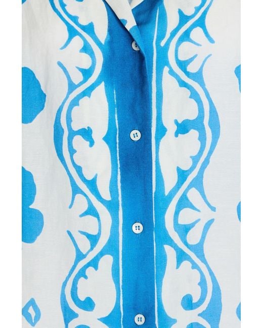 Sandro Blue Printed Woven Shirt