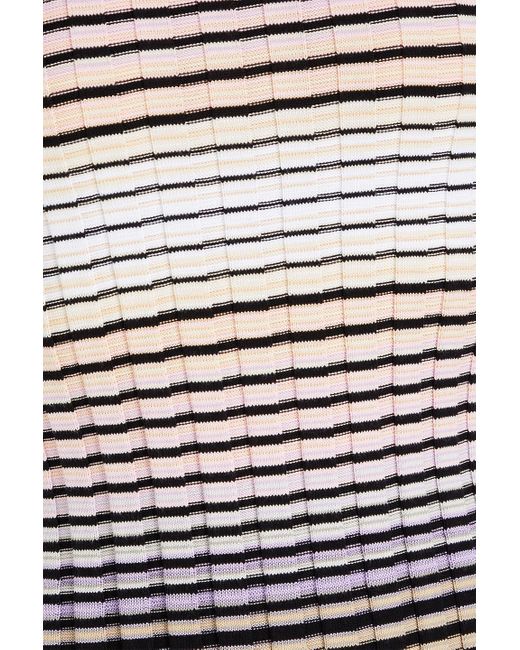 Missoni Black Striped Crochet-knit Top