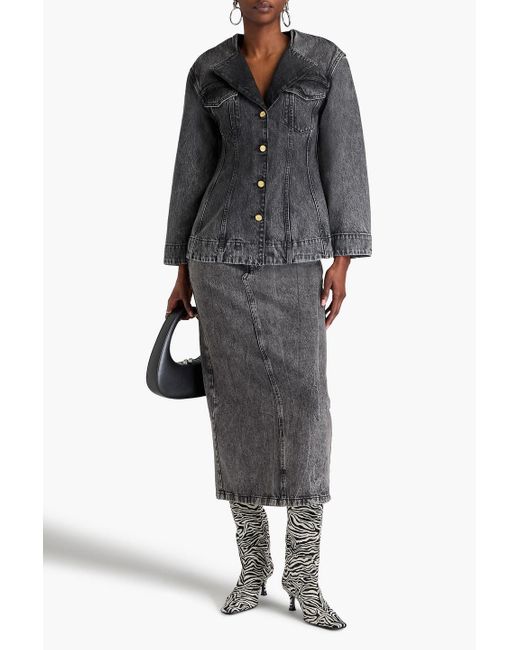 Ganni Black Denim Jacket