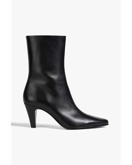 Claudie Pierlot Black Leather Ankle Boots