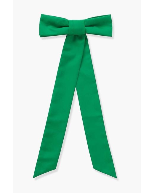 Bode Green Harbor Poplin Bow Hair Clip