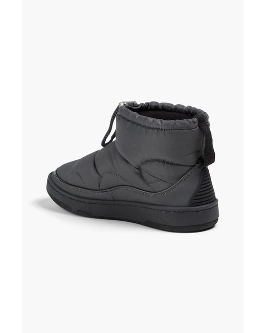 Lanvin Black Quilted Shell Snow Boots for men