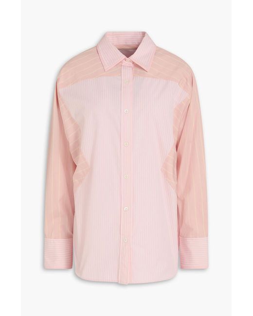 3.1 Phillip Lim Pink Striped Cotton-Poplin Shirt