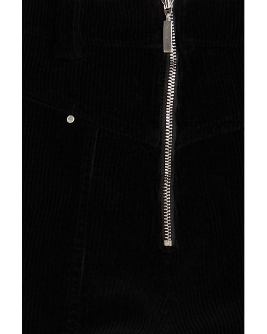 Ba&sh Black Fare Cotton-corduroy Straight-leg Pants