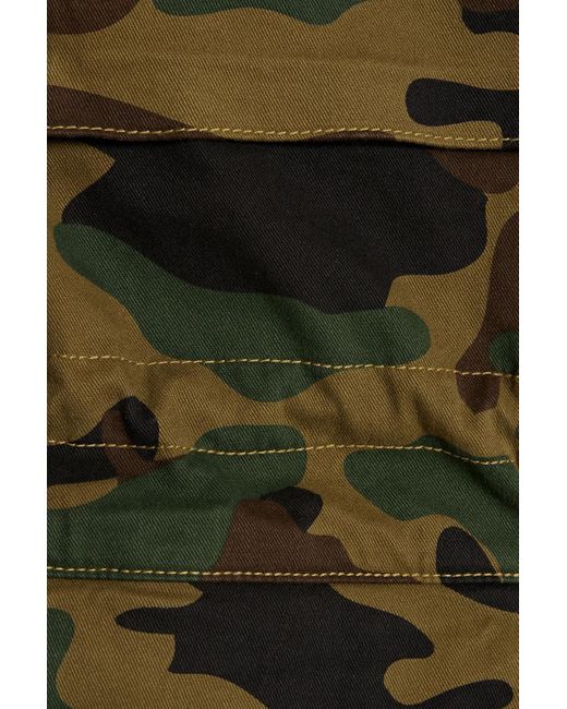 Nili Lotan Green Wren Camouflage-print Cotton-blend Twill Jacket