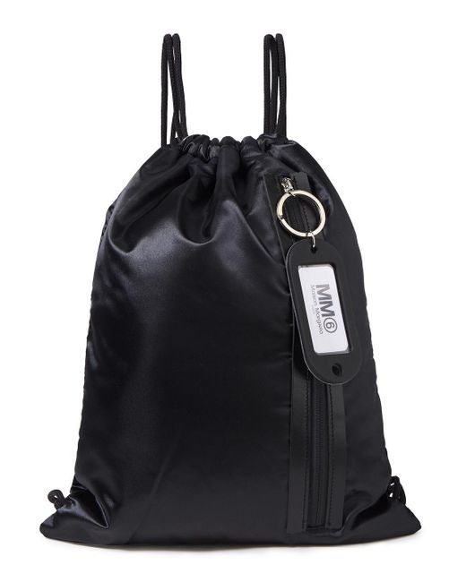 black satin backpack