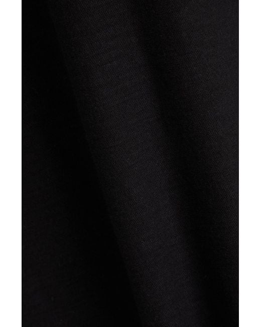 James Perse Black Linen-blend Top
