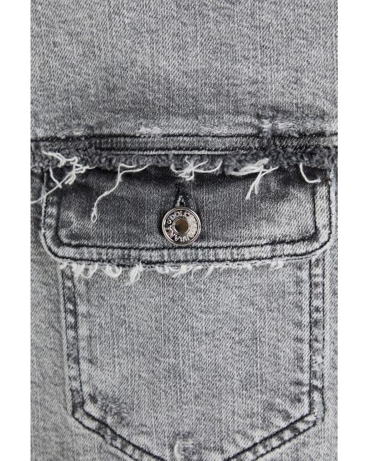 Dolce & Gabbana Overshirt aus ausgewaschenem denim in distressed-optik in Gray für Herren