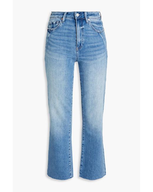 PAIGE Blue Collette hoch sitzende cropped jeans mit geradem bein